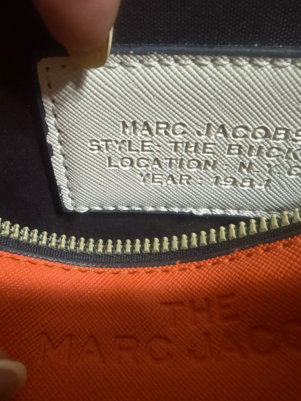 Marc Jacobs Black and Orange Crossbody Camera Bag with Gold Hardware - Picture 3 of 4